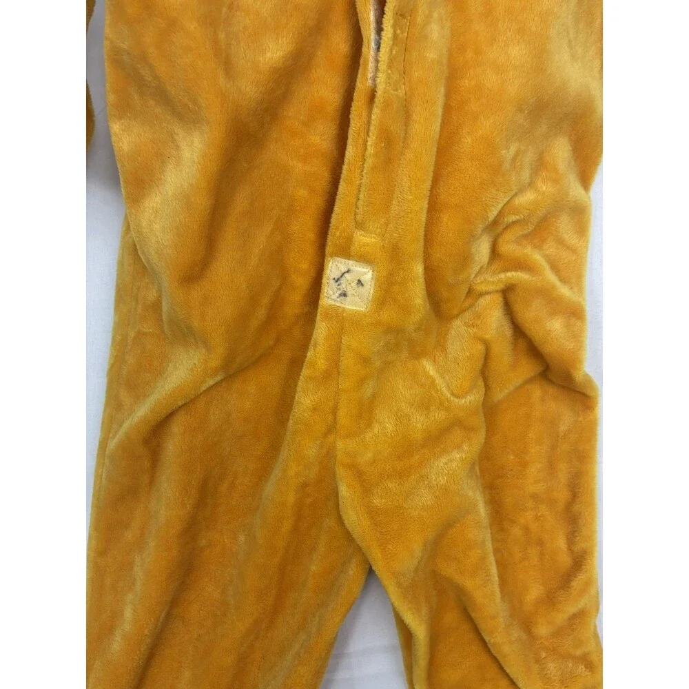 Disney Lion King Simba Kids Costume 4T Plush One Piece Jumpsuit Hood Yellow